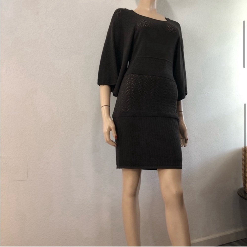 CATHERINE MALANDRINO knit kimono sleeve bodycon dress - Picture 4 of 16